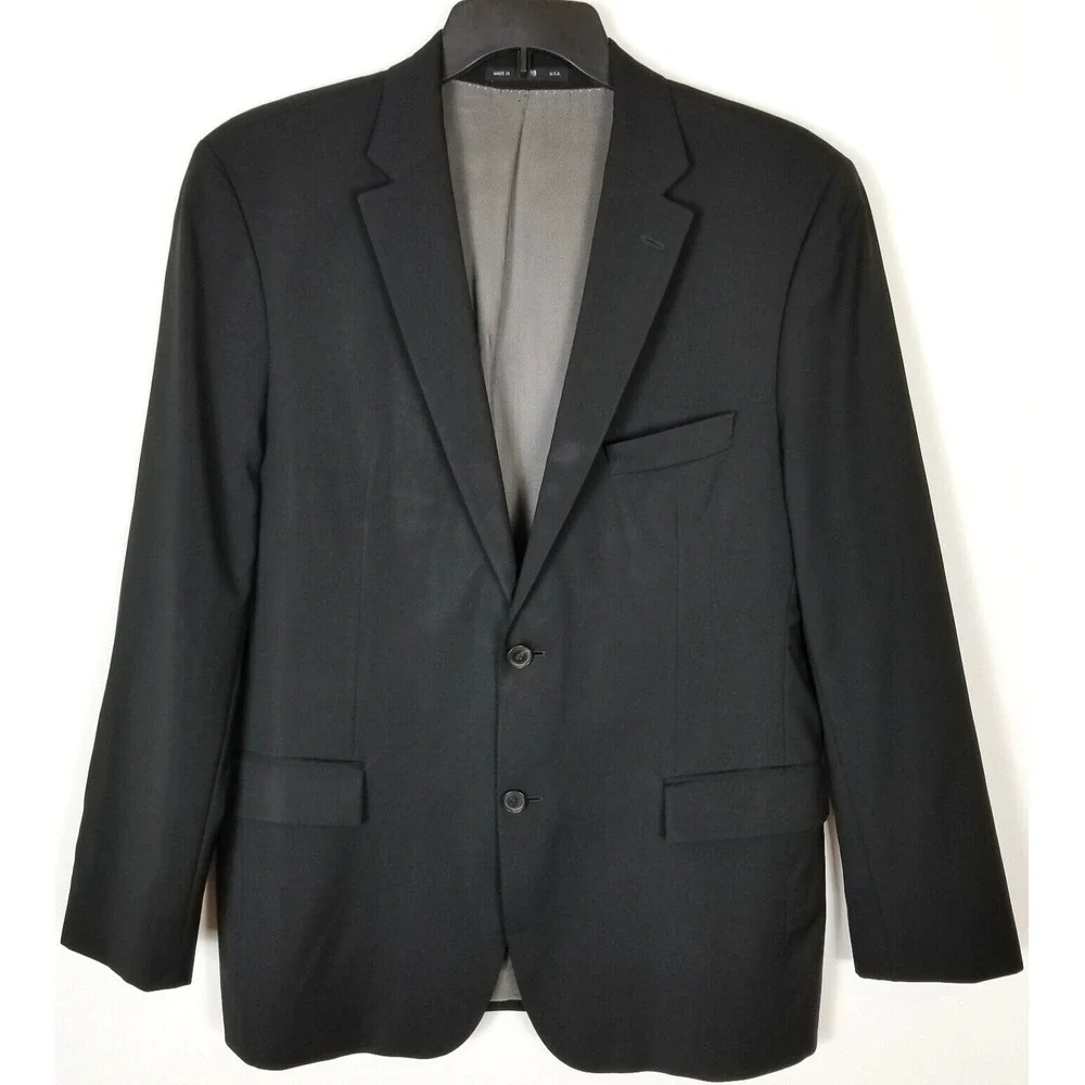Hugo‎ Boss Men Pasolini  Wool Blazer  Jacket Black  2 Button 42R